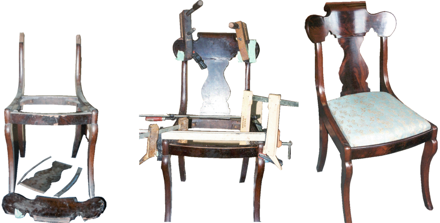 restoration of an antique chair